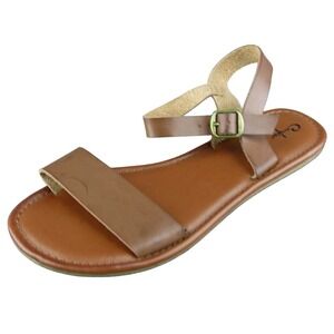 Curfew Tammy Women Ankle Strap Sandal Shoes Brown Synthetic Size 9 Medium